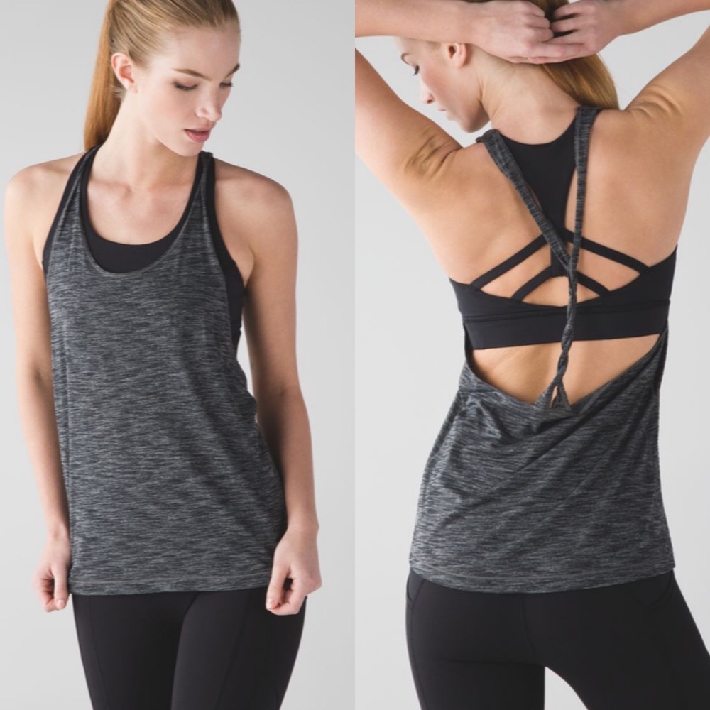 Lululemon Twist and Toil Tank built in bra running CrossFit workout gear